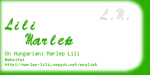 lili marlep business card